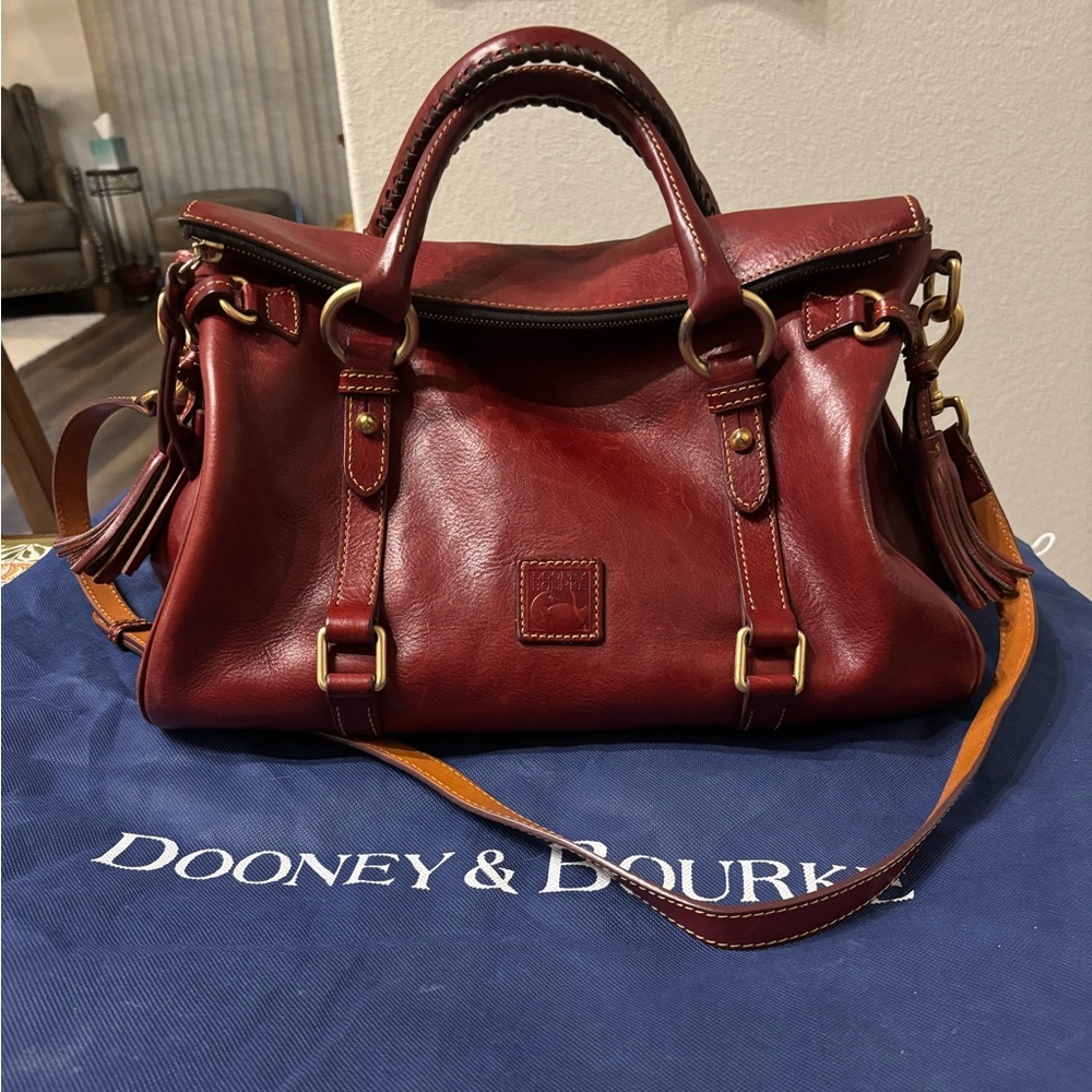 Dooney & Bourke Deep Red large Florentine Satchel